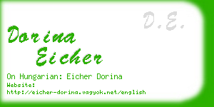 dorina eicher business card